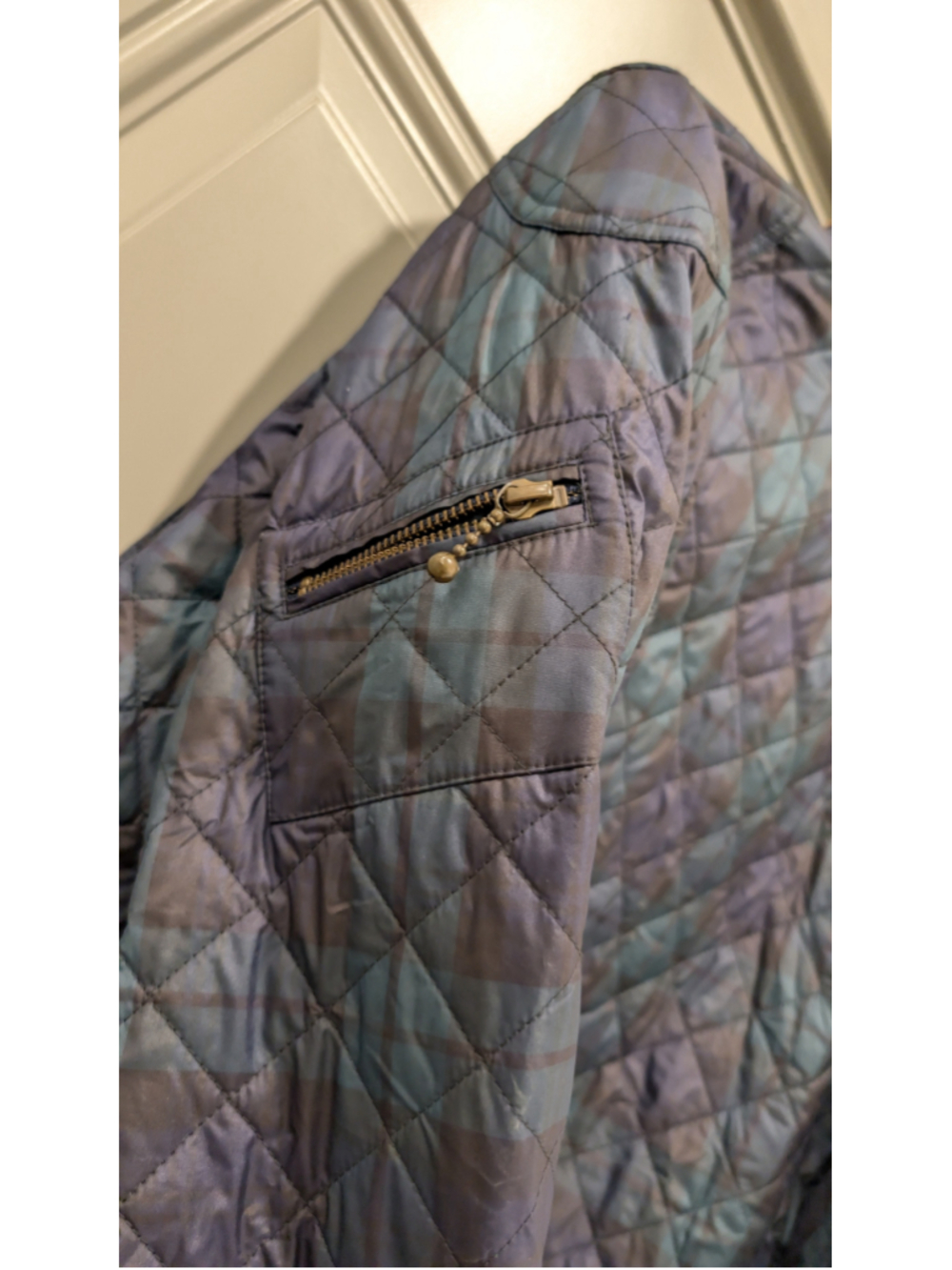Polo Ralph Lauren Plaid Quilted Leather Trim Equestrian Jacket L - Picture 12 of 16